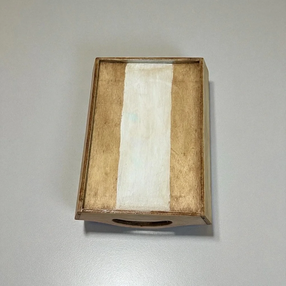 Handmade Wooden Trinket Dish Floral